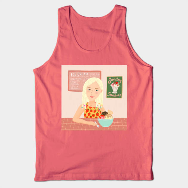 Ice cream Palour Tank Top by Salty Siren Studios